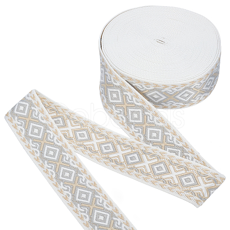 Ethnic Style Polyester Ribbon OCOR-WH0105-092C-1