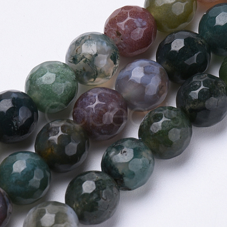 Natural Indian Agate Beads Strands G-S281-23-6mm-1