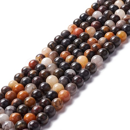 Natural Brecciated Jasper Beads Strands G-M381-01C-1