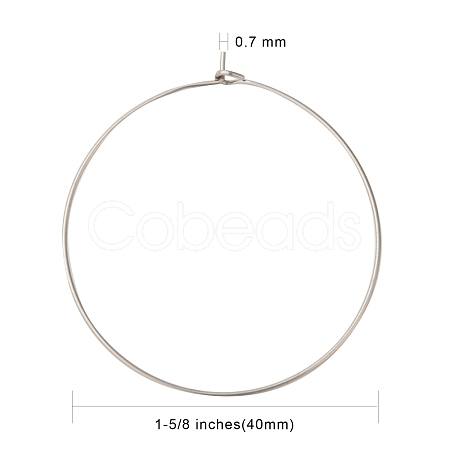 316 Surgical Stainless Steel Wine Glass Charms Rings STAS-L214-01B-1