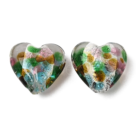 Transparent Handmade Silver Foil Glass Lampwork Beads LA-CBA9CDE-01-1