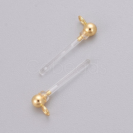Transparent Painless Prevent Allergy Resin Stud Earring Findings LS-KY-L005-07G-1