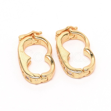 Brass Peanut Enhancer Clasp PURS-WH0001-01G-1