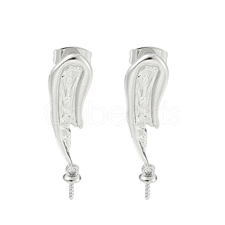 Brass Stud Earring Findings KK-M326-19P-1