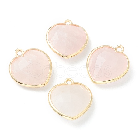 Natural Rose Quartz Pendants G-B009-03G-A-1