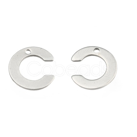 Non-Tarnish 304 Stainless Steel Letter Charms X-STAS-O072-C-1