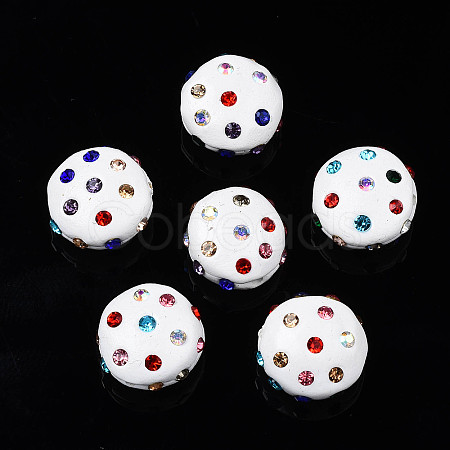 Polymer Clay Rhinestone Beads RB-S056-27H-1