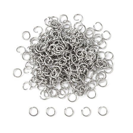 Tarnish Resistant 304 Stainless Steel Open Jump Rings STAS-E011-6x0.8mm-1