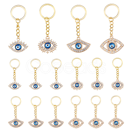 Alloy Rhinestone Keychain KEYC-FH00055-1