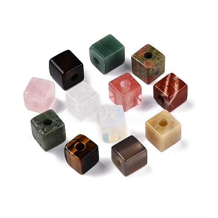 Natural & Synthetic Mixed Stone European Beads G-N344-28-1