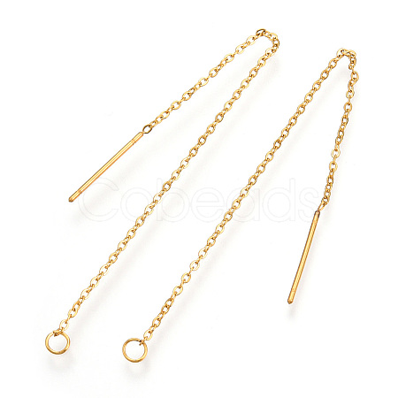 304 Stainless Steel Stud Earring Findings STAS-S070-G-1