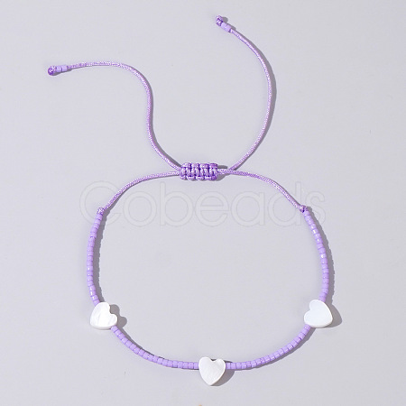 Bohemian Style Glass Seed Beads Braided Bead Bracelets IF6701-3-1