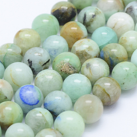 Natural Chrysocolla Beads Strands G-J373-02-8mm-1