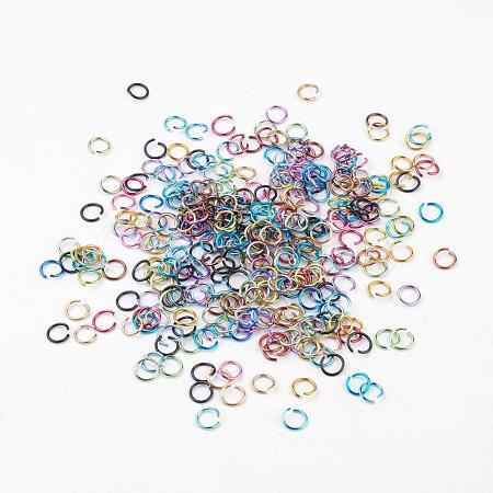 Anodized Aluminum Open Jump Rings ALUM-R005-0.8x6mm-1