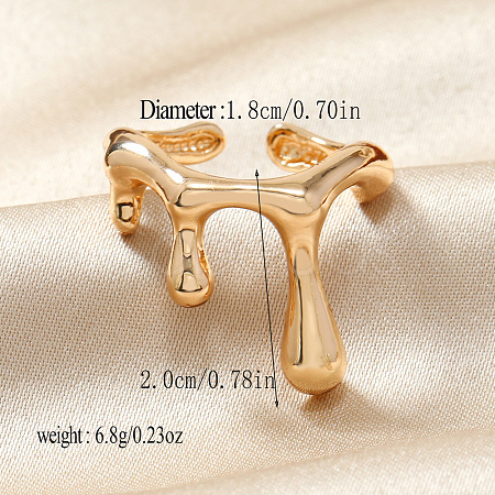 Alloy Open Cuff Rings Sets for Women WH4778-2-1