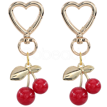 DIY Cherry Keychain Kits DIY-SP0003-02-1