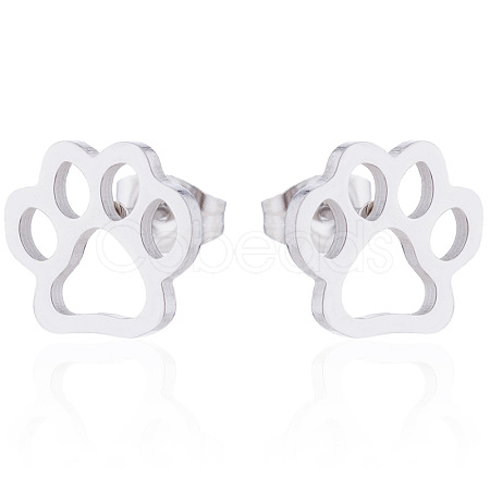 Stainless Steel Christmas Earrings with Reindeer ST9172410-1