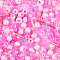 Glass Beads, Rice& Tube & Loose, Mixed Style, for DIY Bracelet Jewelry Making Kit, Hot Pink, 1.5~4.5mm, 30g/bag