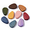 Painted Natural Wood Beads, Teardrop, Mixed Color, 18x12x5.5mm, Hole: 1.5mm