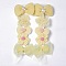 5 Pair 5 Style Bowknot & Flower Polyester Alligator Hair Clips, Iron Hair Accessories, Yellow, 66x45x19mm, 1 Pair/style