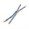 Nylon Cord Silder Bracelets, for Connector Charm Bracelet Making, with Rack Plating Golden Brass Findings, Long-Lasting Plated, Cadmium Free & Lead Free, Light Sky Blue, 8-5/8~9 inch(22~22.8cm), 0.3cm, Hole: 2.6mm