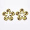 PU Leather Big Pendants, Double-Sided Daisy Pattern, Flower, Light Khaki, 50x51x2mm, Hole: 1mm