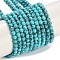 Synthetic Turquoise Beads Strands, Round, Dyed, Light Sea Green, 3mm, Hole: 0.8mm, about 131pcs/strand, 15.16''(38.5cm)