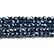 Opaque Solid Color Electroplate Glass Beads Strands, Pearl Luster Plated, Faceted, Bicone, Prussian Blue, 4x4mm, Hole: 0.8mm, about 82~85pcs/strand, 30.5~31cm