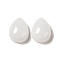 Glass Cabochons, Imitation Gemstone, Teardrop, White, 14x10x5mm