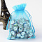 Organza Gift Bags with Drawstring, Wedding Party Christmas Favor Gift Bags, Organza Pouches for Potpourri, Deep Sky Blue, 12x9cm