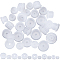 Gorgecraft 120 Sets 6 Styles Plastic Dustproof Bottle Stoppers, for Wine Bottle, White, 13~19.5x10~11mm, 20 sets/style