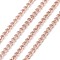 Brass Twisted Chains, Curb Chains, Unwelded, with Spool, Cadmium Free & Nickel Free & Lead Free, Rose Gold, 2x1.5x1mm, about 301.83 Feet(92m)/roll