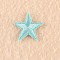 Computerized Embroidery Cloth Iron on/Sew on Patches, Costume Accessories, Appliques, Star, Sky Blue, 3x3cm