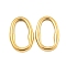 304 Stainless Steel Linking Rings, Oval, Real 14K Gold Plated, 19.5x13x3mm