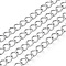 Tarnish Resistant 304 Stainless Steel Curb Chains, Unwelded, with Spool, Stainless Steel Color, 5x4x0.6mm, about 32.8 Feet(10m)/roll