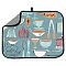 Towel Cloth Dish Drying Mat for Kitchen, with Foam, Rectangle, Tableware Pattern, 460x590x4.5mm