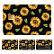 Plastic Waterproof Card Stickers, Self-adhesion Card Skin for Bank Card Decor, Rectangle, Sunflower, 140x190mm