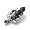 Natural Obsidian Pointed Pendants G-B042-04P-55-3