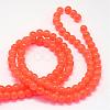 Baking Paint Imitation Jade Glass Round Bead Strands DGLA-Q021-6mm-32-3