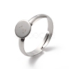 Non-Tarnish 304 Stainless Steel Pad Ring Settings X-STAS-K278-11B-P-1