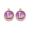 Golden Plated Alloy Enamel Charms LS-ENAM-Q437-12L-1
