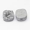 Electroplated Natural Druzy Quartz Crystal Beads G-G888-05E-2