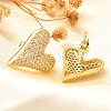 Rack Plating Brass Micro Pave Clear Cubic Zirconia Stud Earrings EJEW-C125-06B-G-3