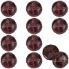 12Pcs 1-Hole Cowhide Shank Buttons BUTT-CL0001-06A-1
