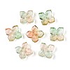 Baking Paint Transparent Glass Bead Caps DGLA-N014-04D-1