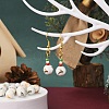 80Pcs 8 Colors Christmas Opaque Glass Beads EGLA-YW0001-04-8