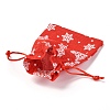 Christmas Themed Burlap Packing Pouches ABAG-L007-01A-03-3