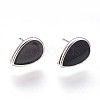 Brass Stud Earring Findings KK-P153-21P-01-NF-1