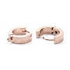 Ion Plating(IP) 304 Stainless Steel Huggie Hoop Earrings Findings STAS-I167-01B-RG-2