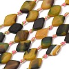 Natural Banded Agate Beads Strands G-B177-C03-01-2